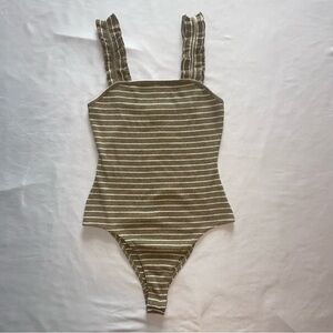 Le Lis Striped Tank Bodysuit